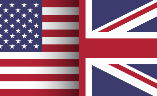 A combination of the US and UK flags.
