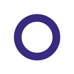 Violetti rengas valkoisella ympyrällä